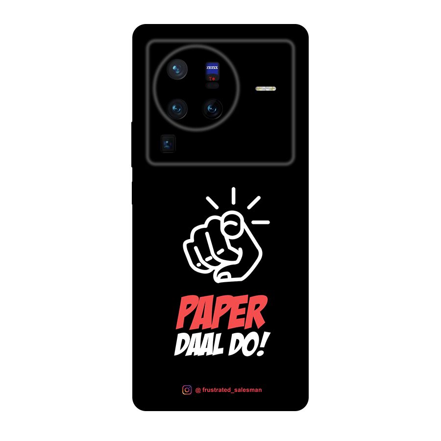 Paper Daal Do Black Original Polycarbonate Back Case for Vivo X80