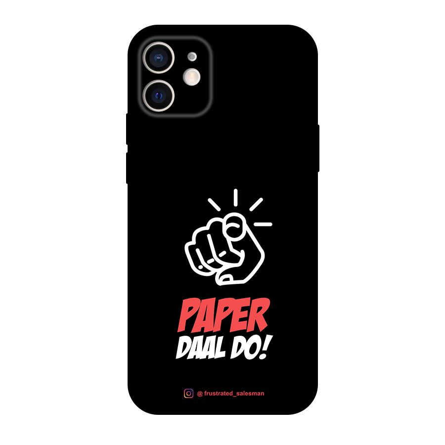 Paper Daal Do Black Original Polycarbonate Back Case for iPhone 12