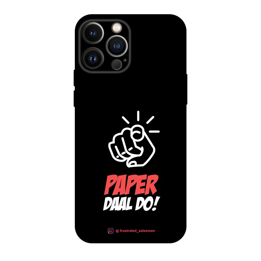 Paper Daal Do Black Original Polycarbonate Back Case for iPhone 13 Pro Max