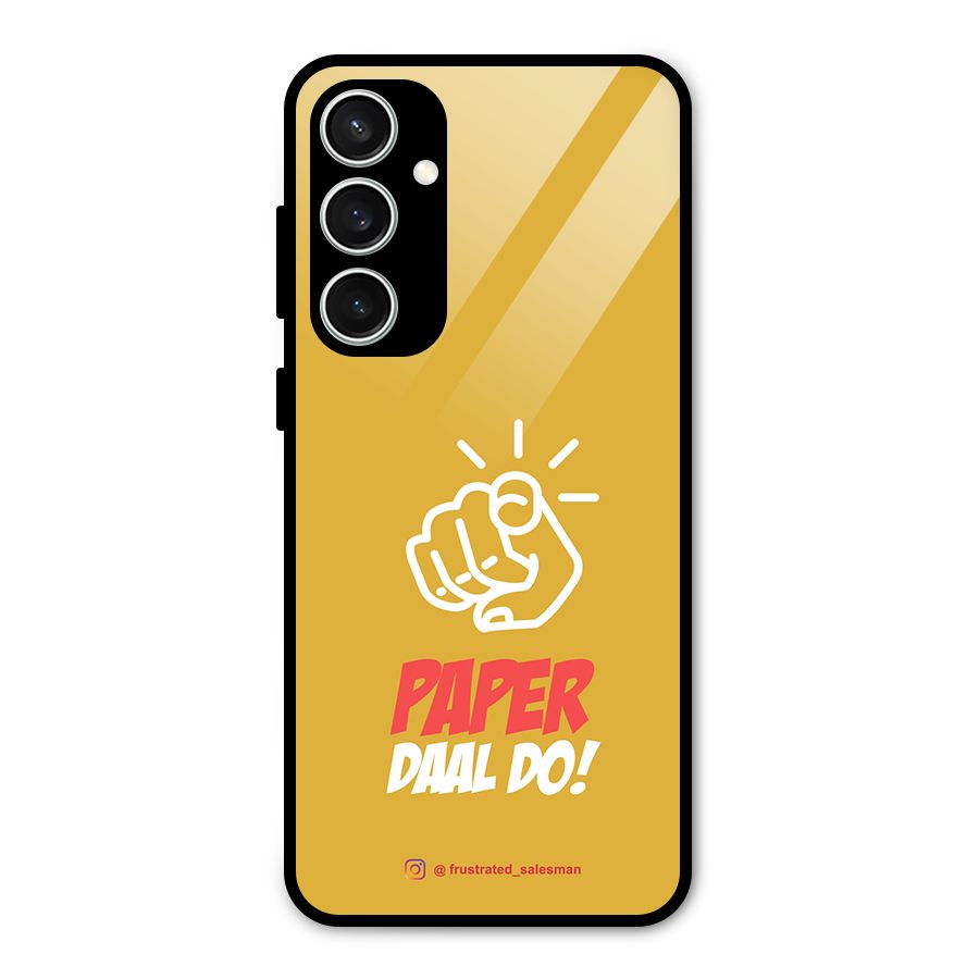 Paper Daal Do Mustard Yellow Glass Back Case for Galaxy S23 FE