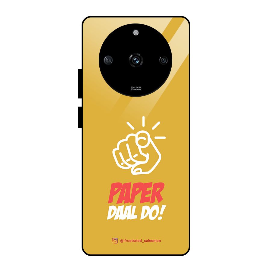 Paper Daal Do Mustard Yellow Glass Back Case for Realme Narzo 60 5G