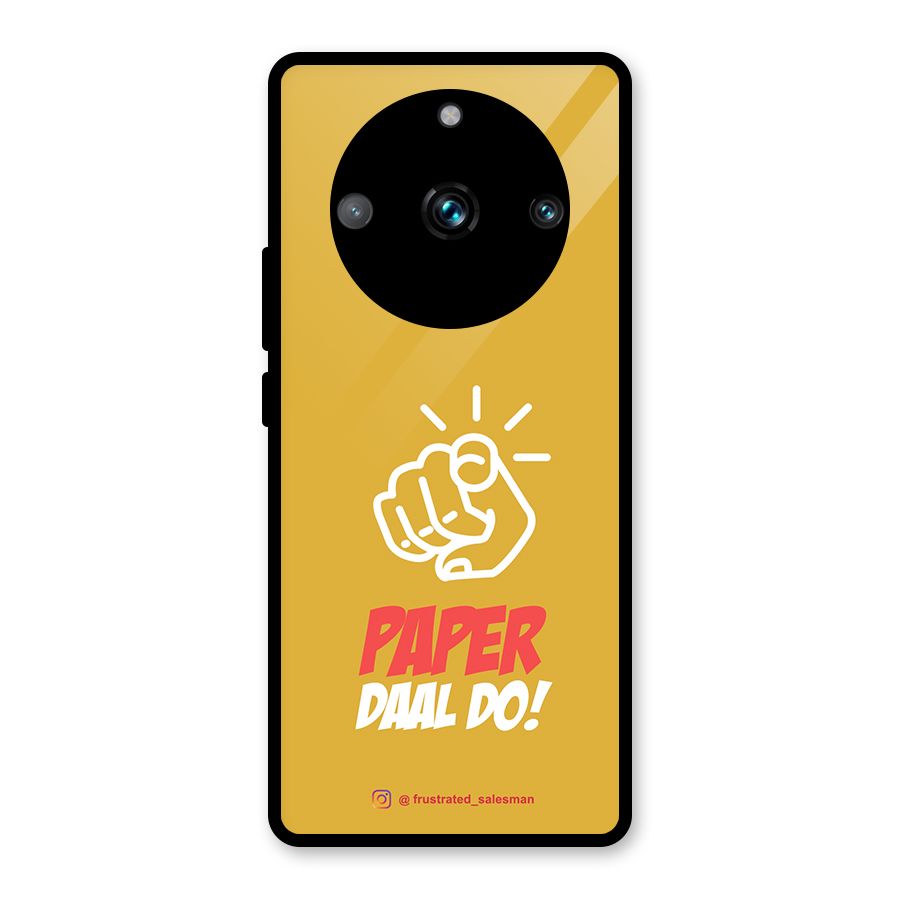 Paper Daal Do Mustard Yellow Glass Back Case for Realme Narzo 60 Pro
