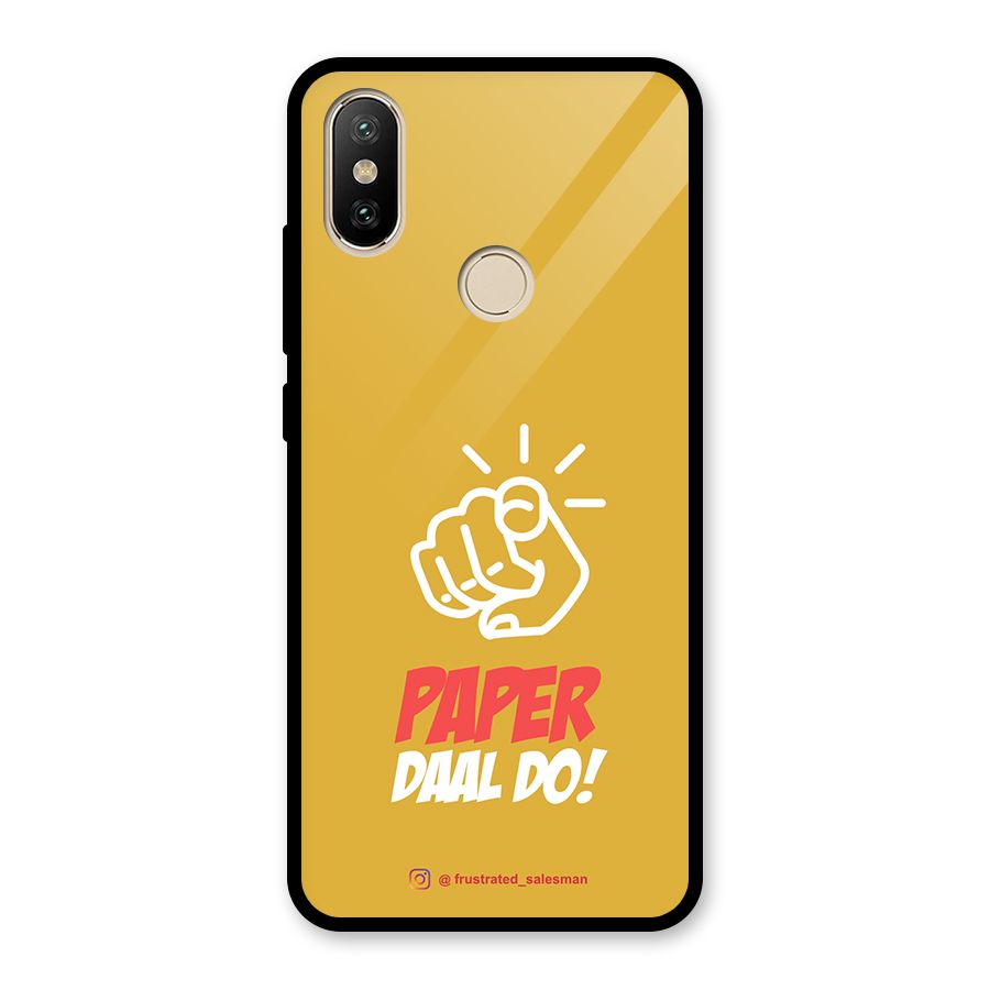 Paper Daal Do Mustard Yellow Glass Back Case for Redmi A2