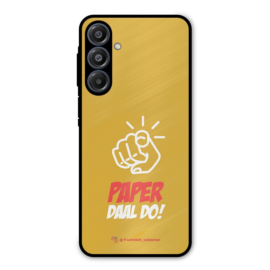 Paper Daal Do Mustard Yellow Metal Back Case for Galaxy A16 5G