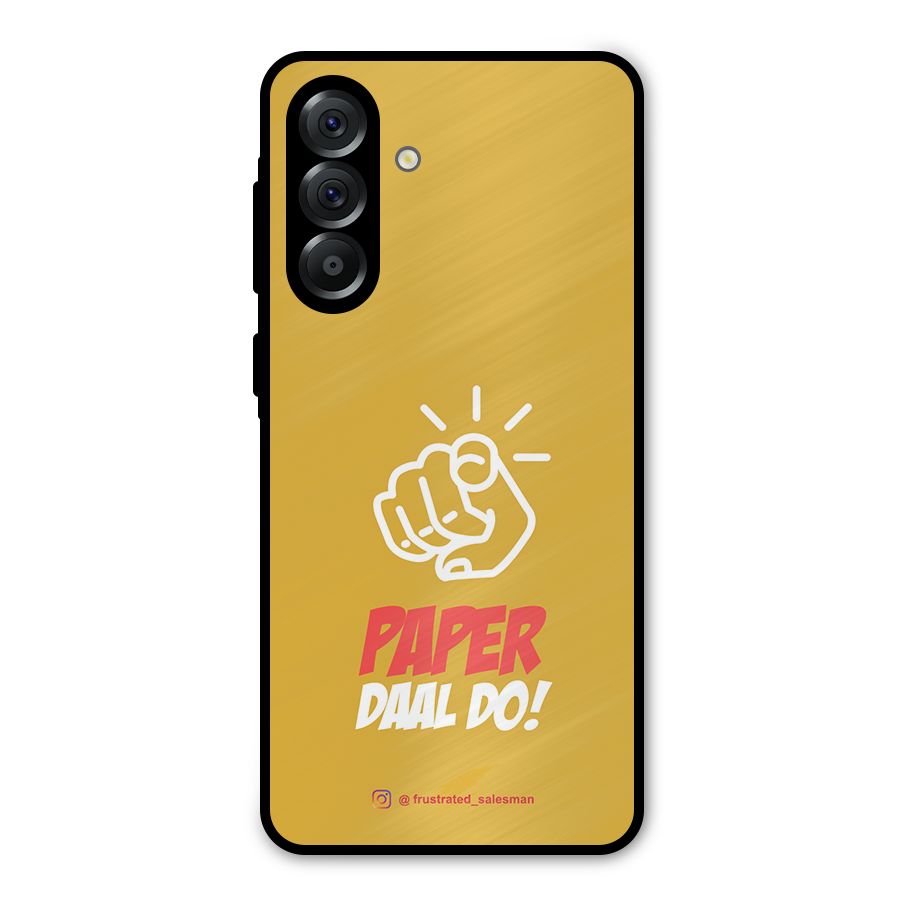 Paper Daal Do Mustard Yellow Metal Back Case for Galaxy A56