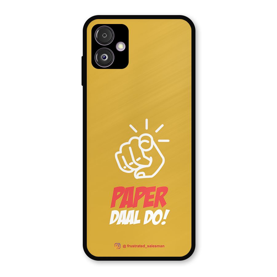 Paper Daal Do Mustard Yellow Metal Back Case for Galaxy F14