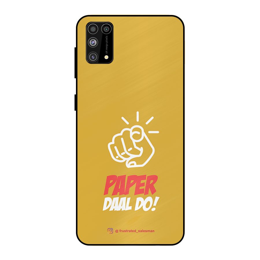 Paper Daal Do Mustard Yellow Metal Back Case for Galaxy F41