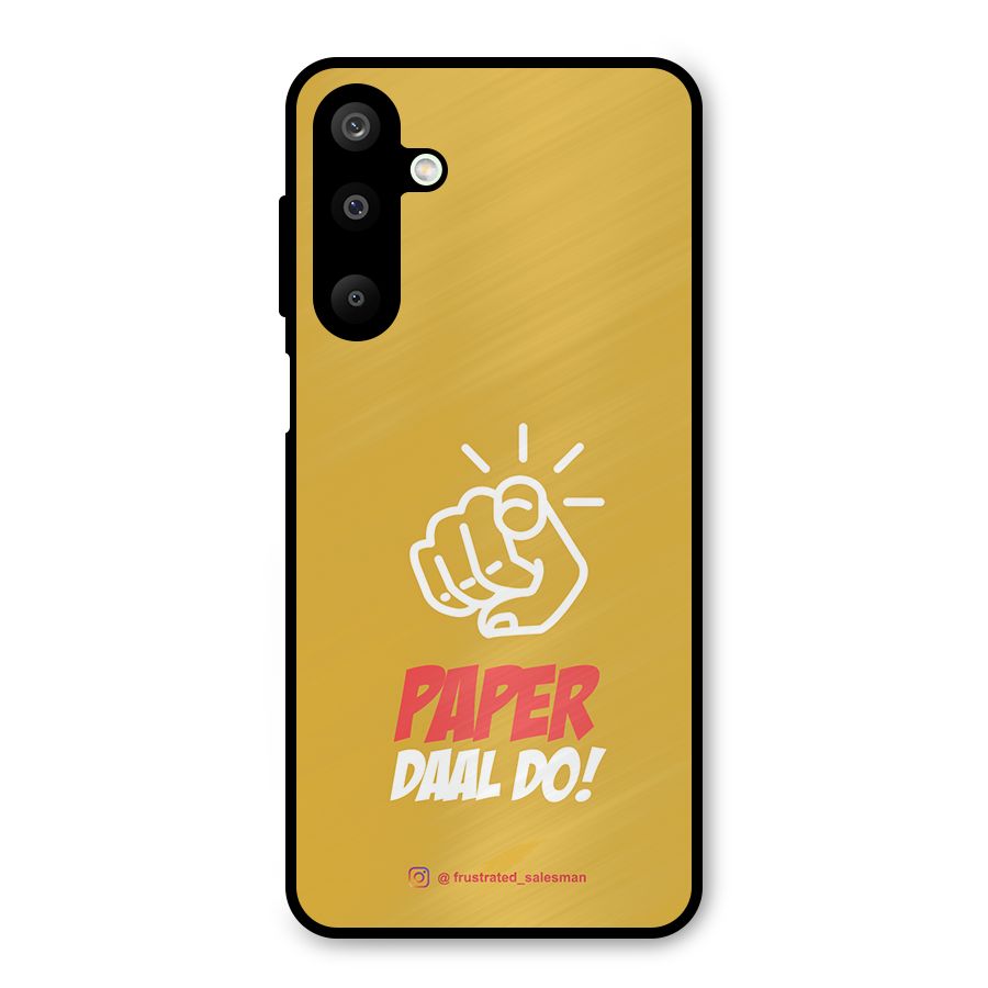 Paper Daal Do Mustard Yellow Metal Back Case for Galaxy M16