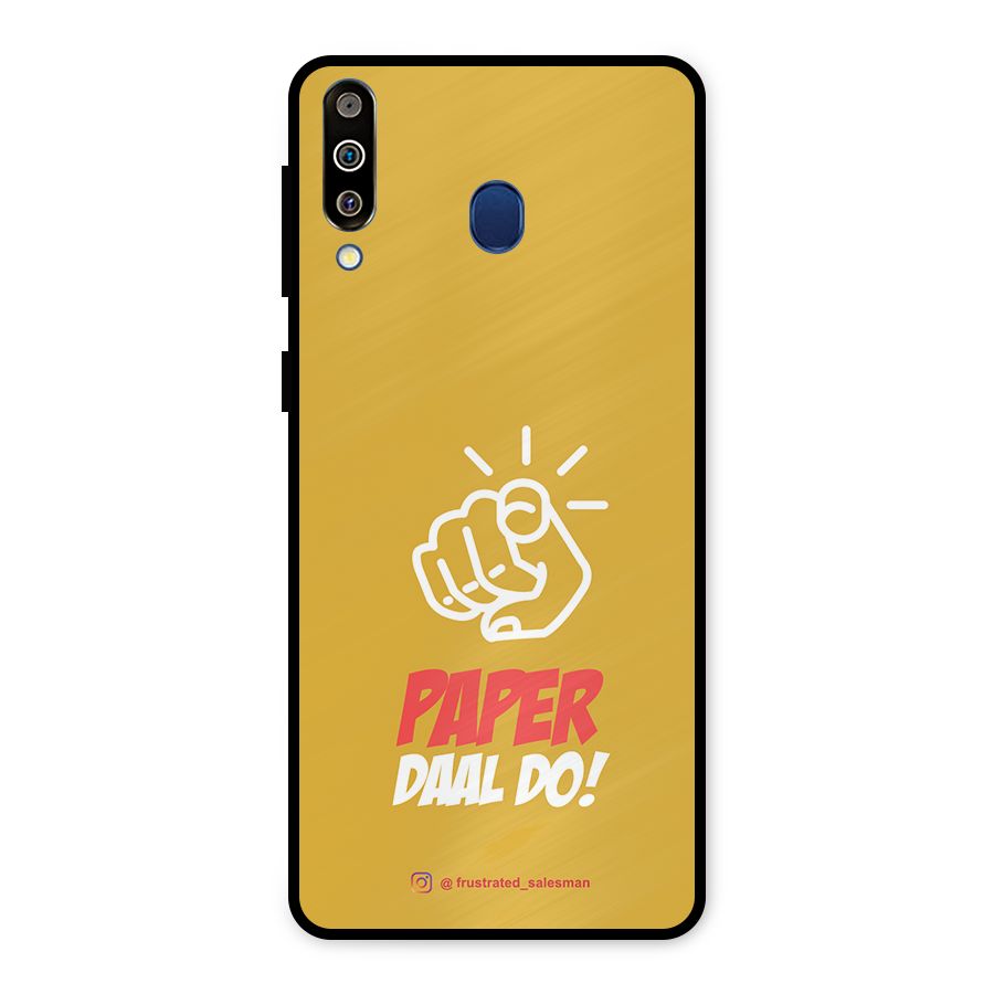 Paper Daal Do Mustard Yellow Metal Back Case for Galaxy M30