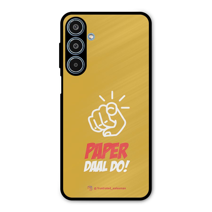 Paper Daal Do Mustard Yellow Metal Back Case for Galaxy M35