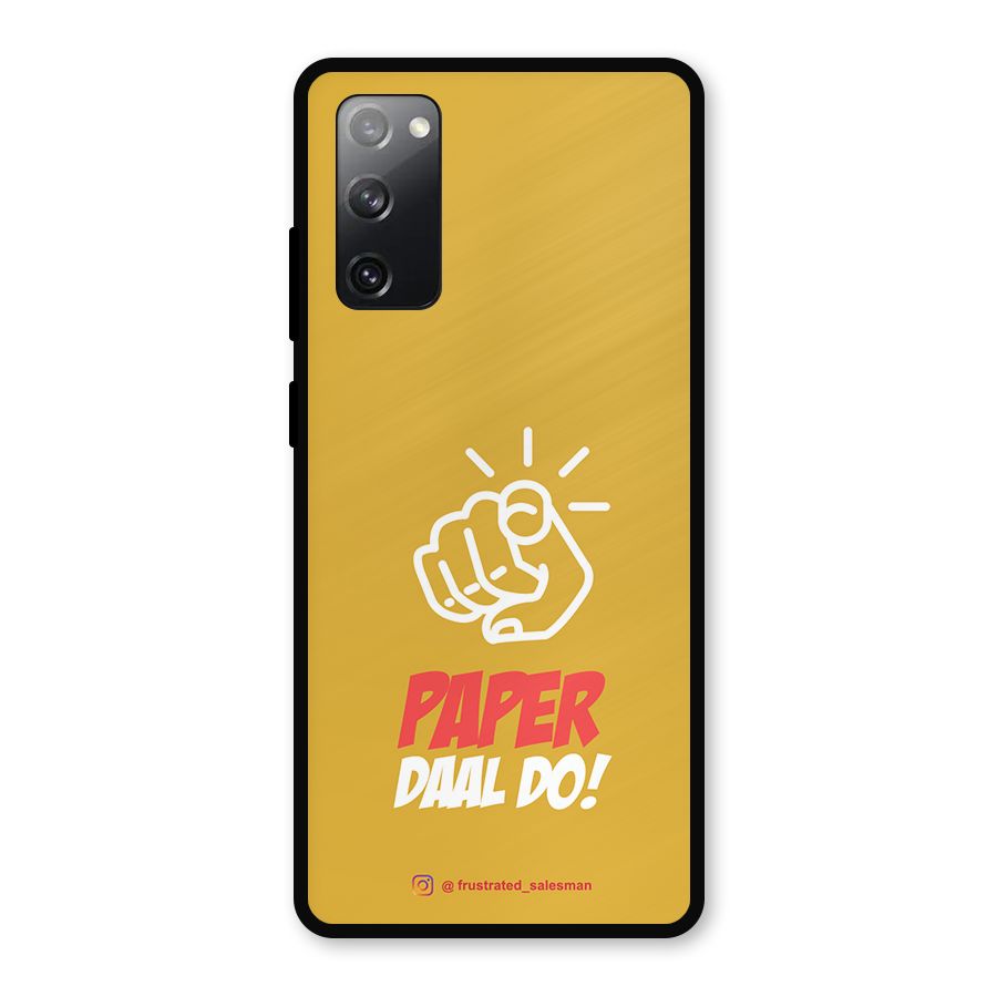 Paper Daal Do Mustard Yellow Metal Back Case for Galaxy S20 FE 5G
