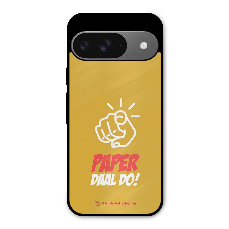 Paper Daal Do Mustard Yellow Metal Back Case for Google Pixel 9