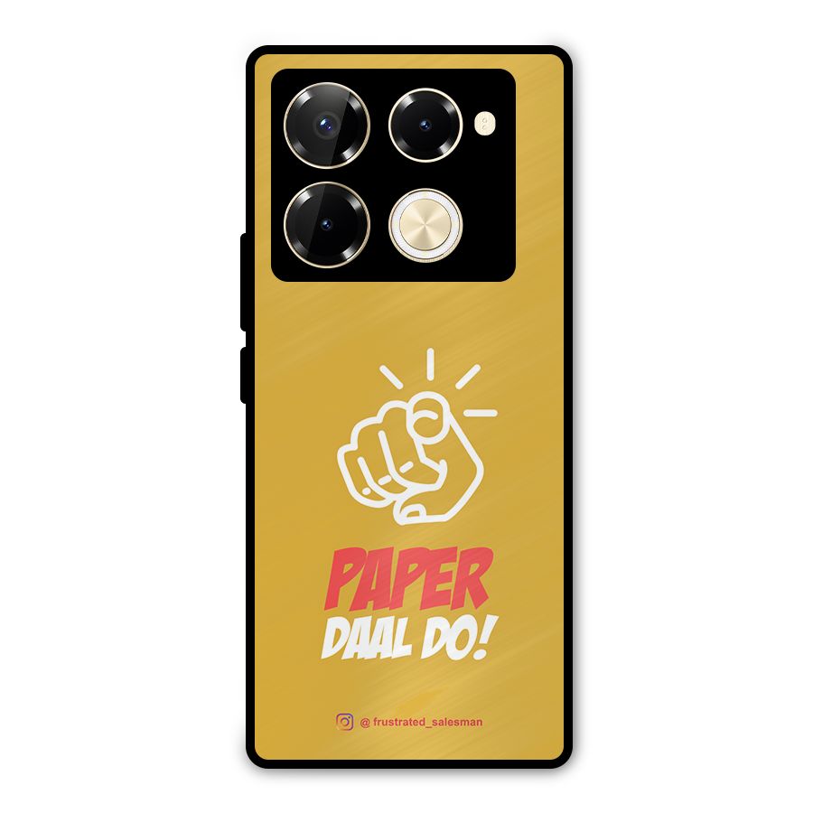 Paper Daal Do Mustard Yellow Metal Back Case for Infinix Note 40 Pro Plus