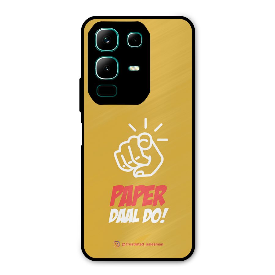 Paper Daal Do Mustard Yellow Metal Back Case for Infinix Note 50x
