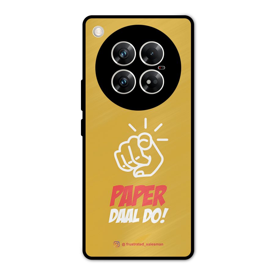 Paper Daal Do Mustard Yellow Metal Back Case for Infinix Zero 40 5G