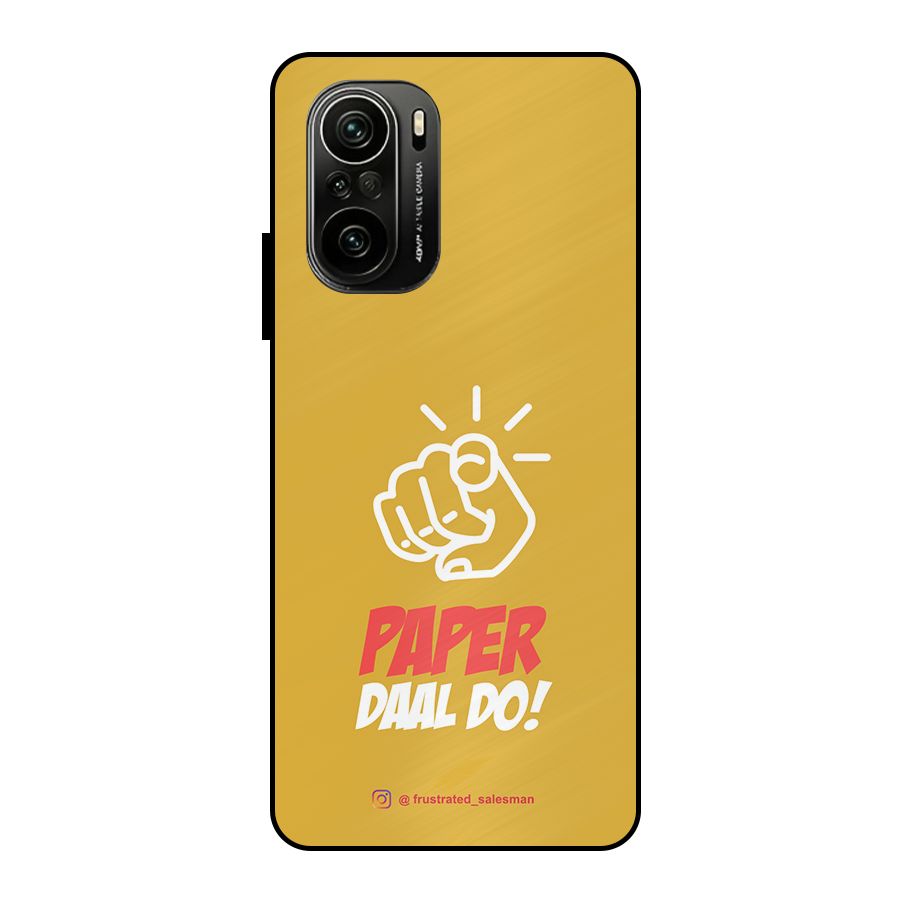 Paper Daal Do Mustard Yellow Metal Back Case for Mi 11x