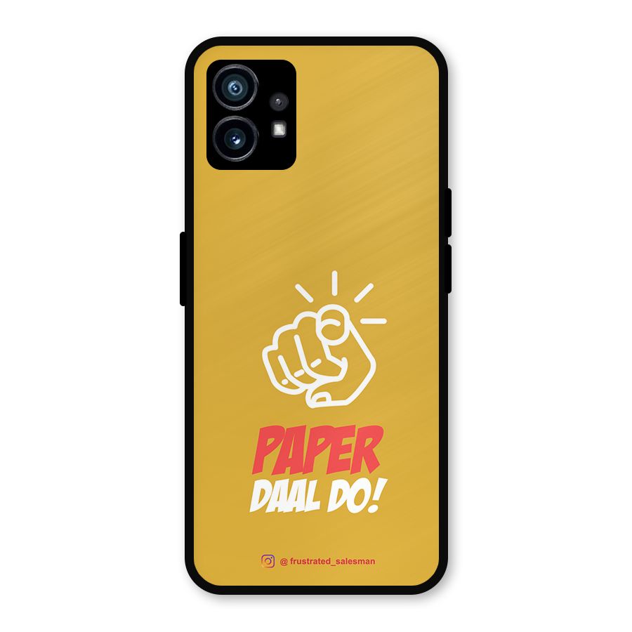 Paper Daal Do Mustard Yellow Metal Back Case for Nothing Phone 1
