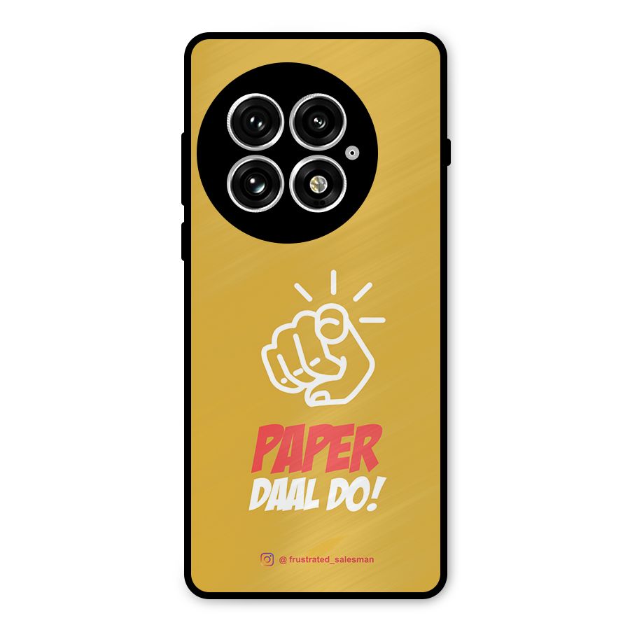 Paper Daal Do Mustard Yellow Metal Back Case for OnePlus 13