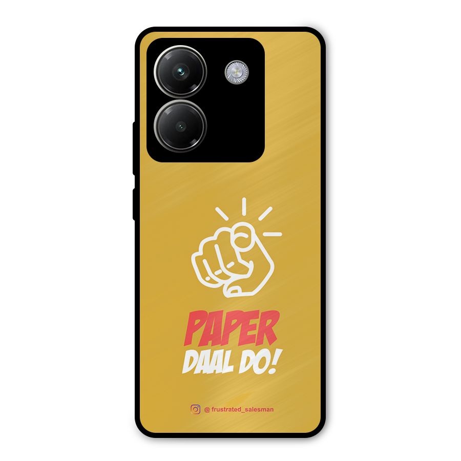 Paper Daal Do Mustard Yellow Metal Back Case for Poco M7 Pro 5G