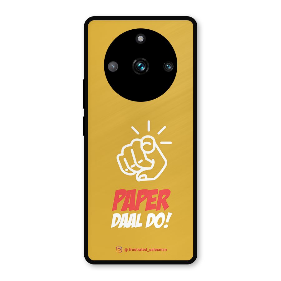 Paper Daal Do Mustard Yellow Metal Back Case for Realme 11 Pro