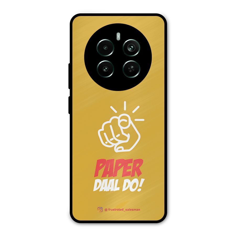 Paper Daal Do Mustard Yellow Metal Back Case for Realme 12 Pro Plus
