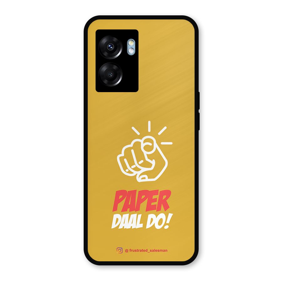 Paper Daal Do Mustard Yellow Metal Back Case for Realme Narzo 50 5G