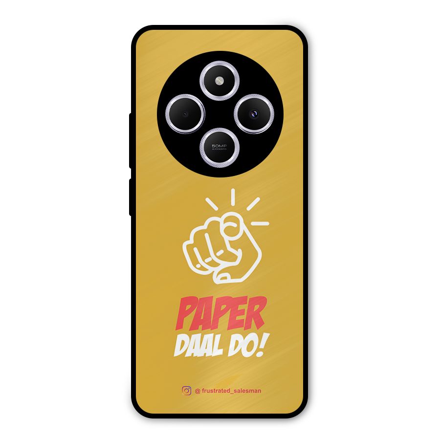 Paper Daal Do Mustard Yellow Metal Back Case for Redmi A4