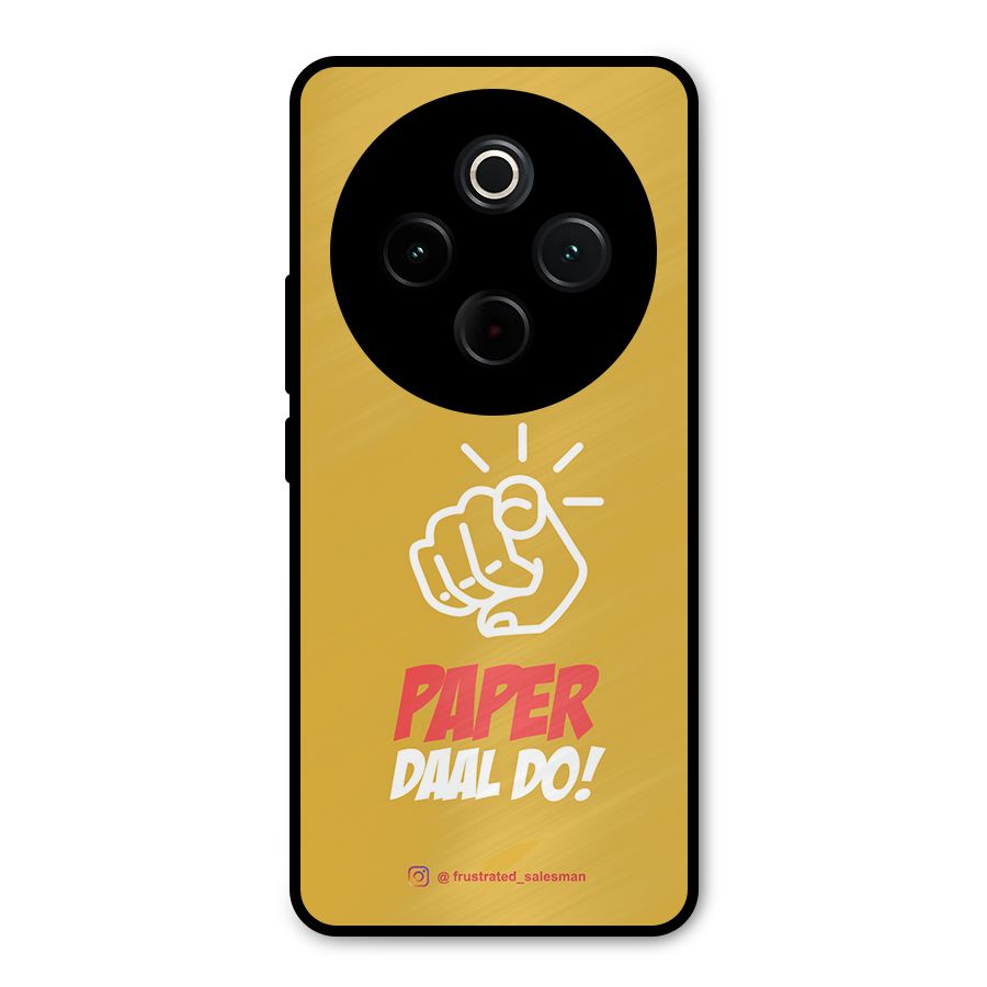 Paper Daal Do Mustard Yellow Metal Back Case for Vivo T4