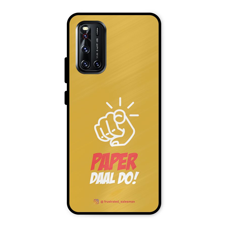 Paper Daal Do Mustard Yellow Metal Back Case for Vivo V19