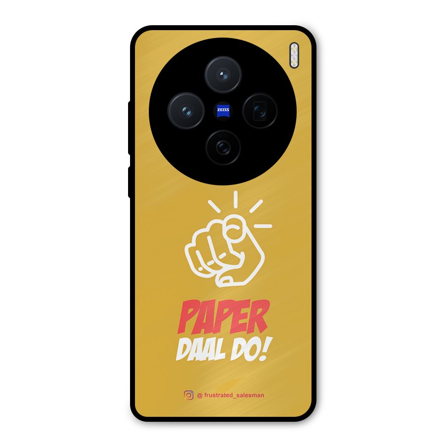 Paper Daal Do Mustard Yellow Metal Back Case for Vivo X200