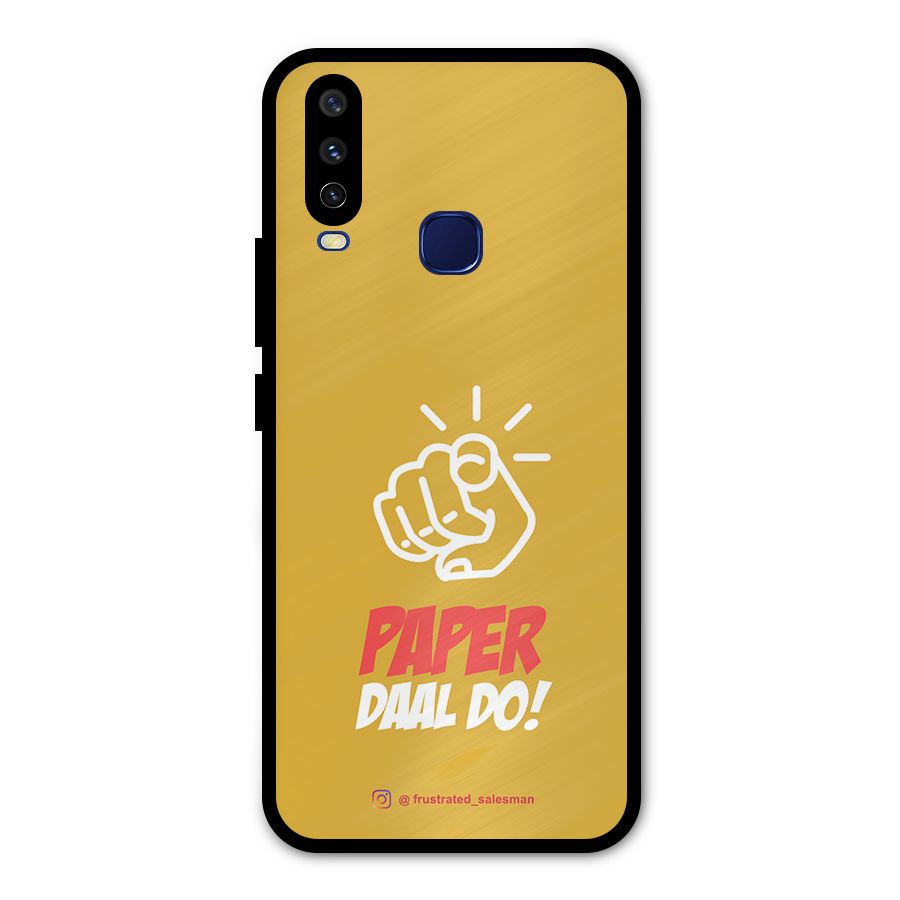 Paper Daal Do Mustard Yellow Metal Back Case for Vivo Y12