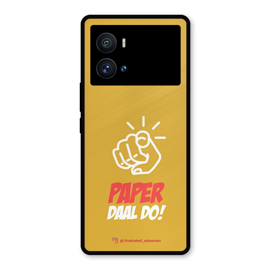 Paper Daal Do Mustard Yellow Metal Back Case for iQOO 9 Pro