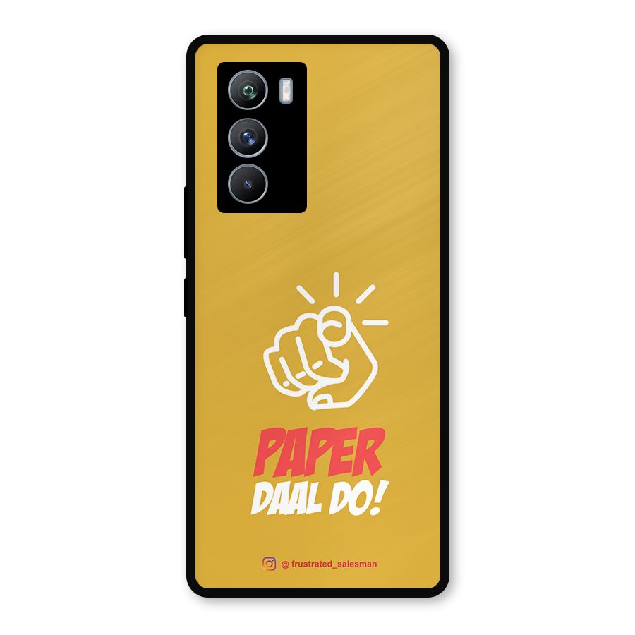 Paper Daal Do Mustard Yellow Metal Back Case for iQOO 9 SE