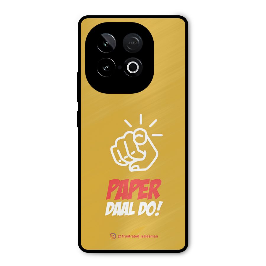 Paper Daal Do Mustard Yellow Metal Back Case for iQOO Neo 10