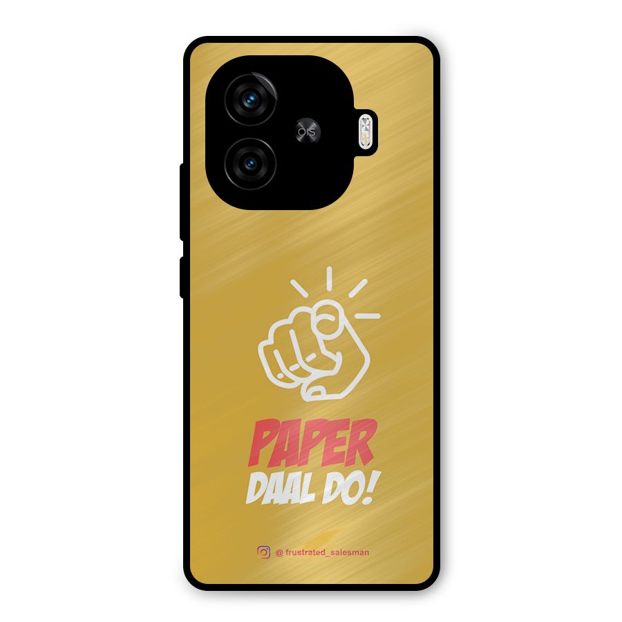 Paper Daal Do Mustard Yellow Metal Back Case for iQOO Z9 Turbo