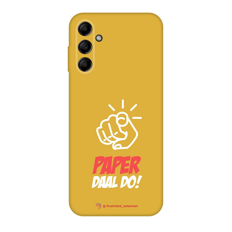 Paper Daal Do Mustard Yellow Original Polycarbonate Back Case for Galaxy A14 5G