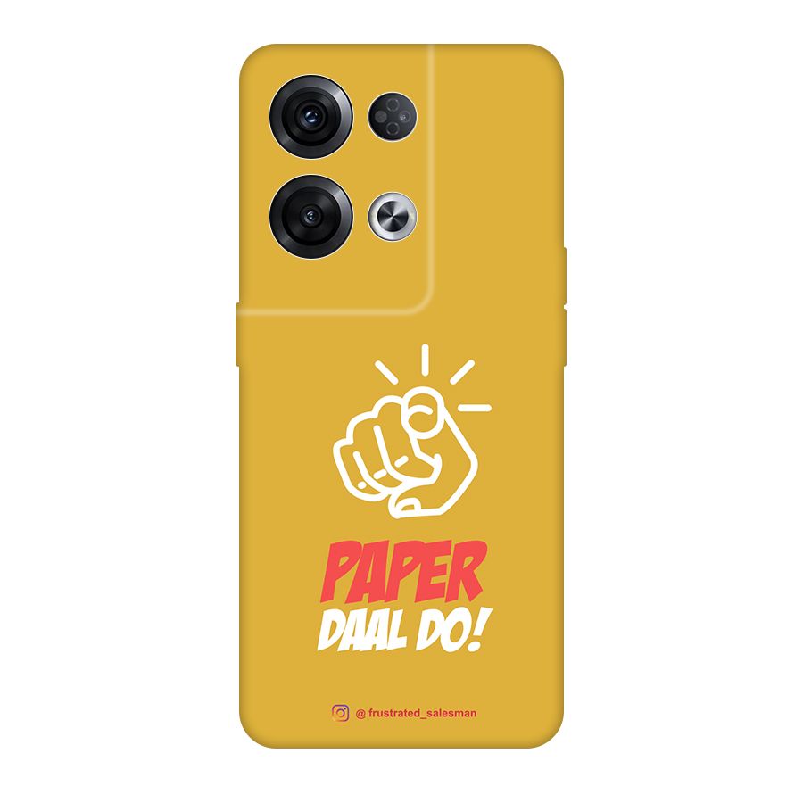 Paper Daal Do Mustard Yellow Original Polycarbonate Back Case for Oppo Reno8 Pro 5G