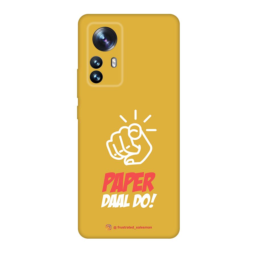 Paper Daal Do Mustard Yellow Original Polycarbonate Back Case for Xiaomi 12 Pro