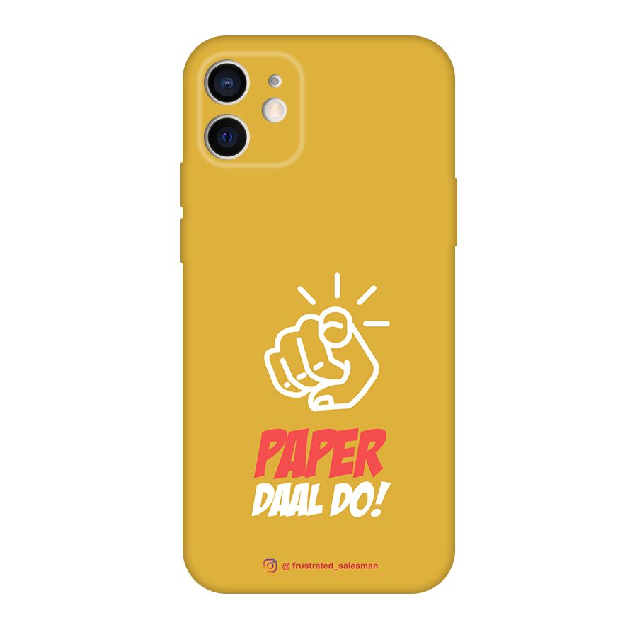 Paper Daal Do Mustard Yellow Original Polycarbonate Back Case for iPhone 12