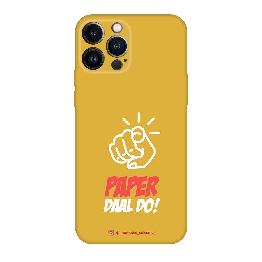 Paper Daal Do Mustard Yellow Original Polycarbonate Back Case for iPhone 13 Pro Max