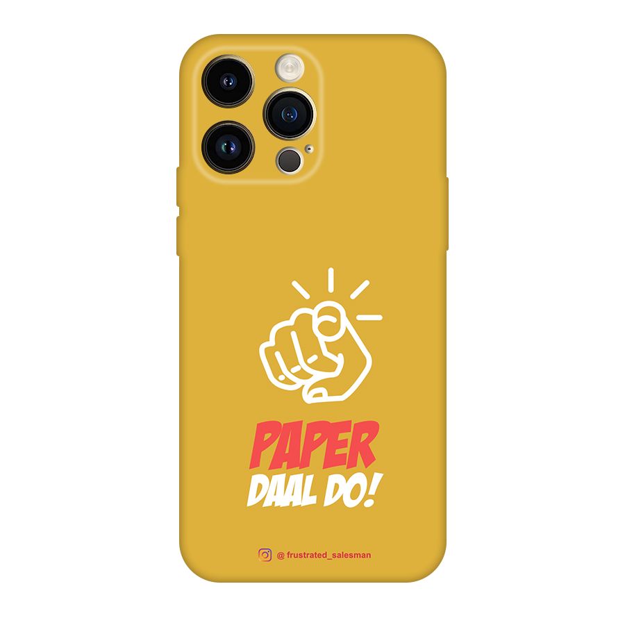 Paper Daal Do Mustard Yellow Original Polycarbonate Back Case for iPhone 14 Pro Max