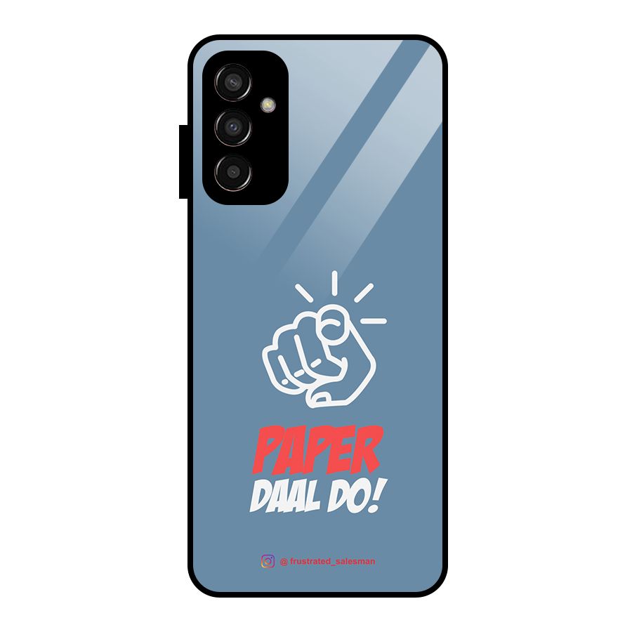 Paper Daal Do SteelBlue Glass Back Case for Galaxy F13