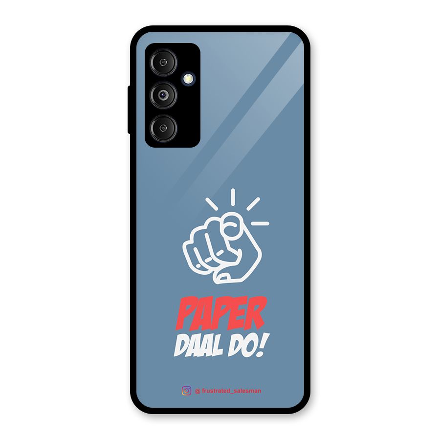 Paper Daal Do SteelBlue Glass Back Case for Galaxy M14 5G