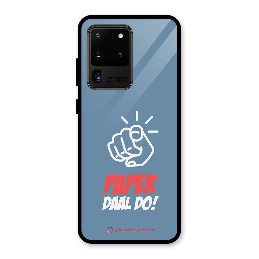 Paper Daal Do SteelBlue Glass Back Case for Galaxy S20 Ultra