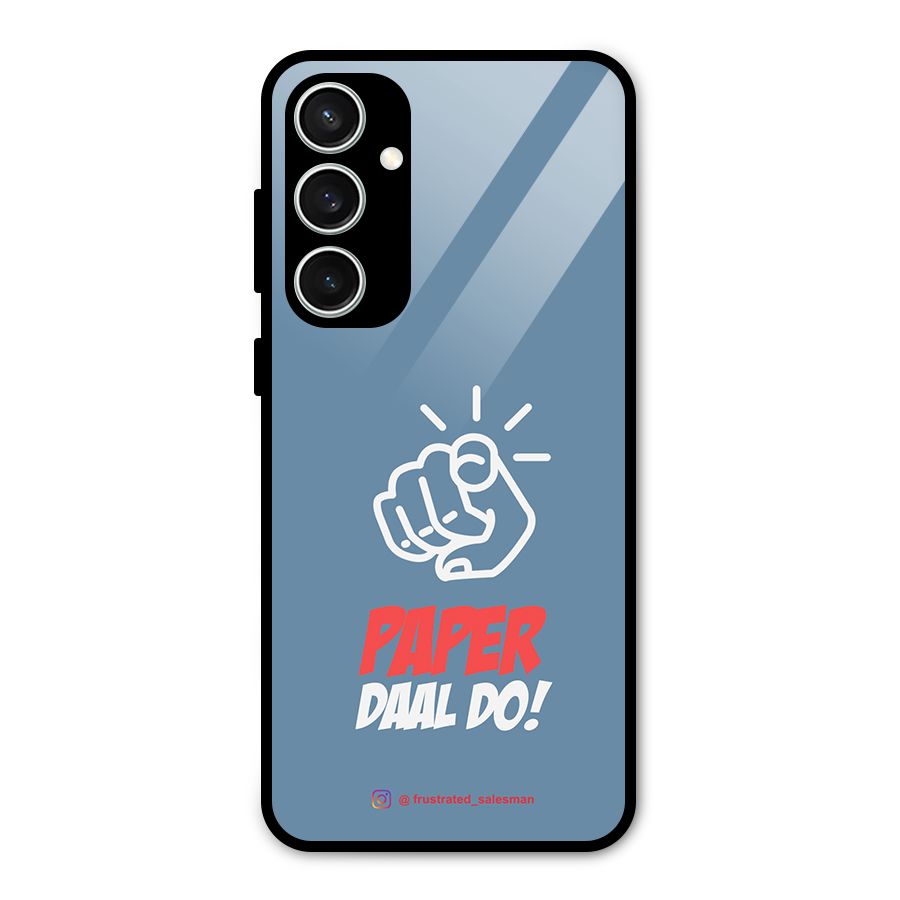 Paper Daal Do SteelBlue Glass Back Case for Galaxy S23 FE