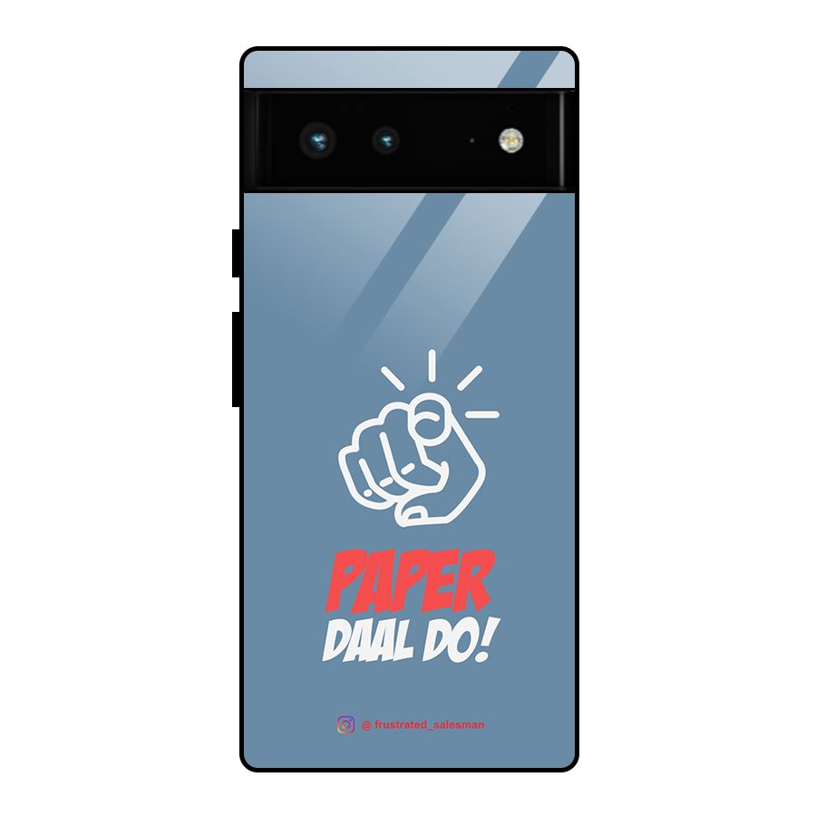 Paper Daal Do SteelBlue Glass Back Case for Google Pixel 6