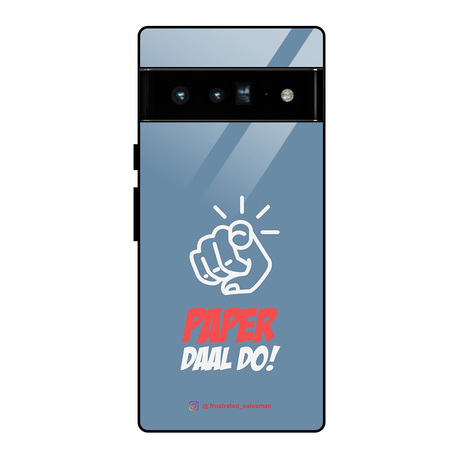 Paper Daal Do SteelBlue Glass Back Case for Google Pixel 6 Pro