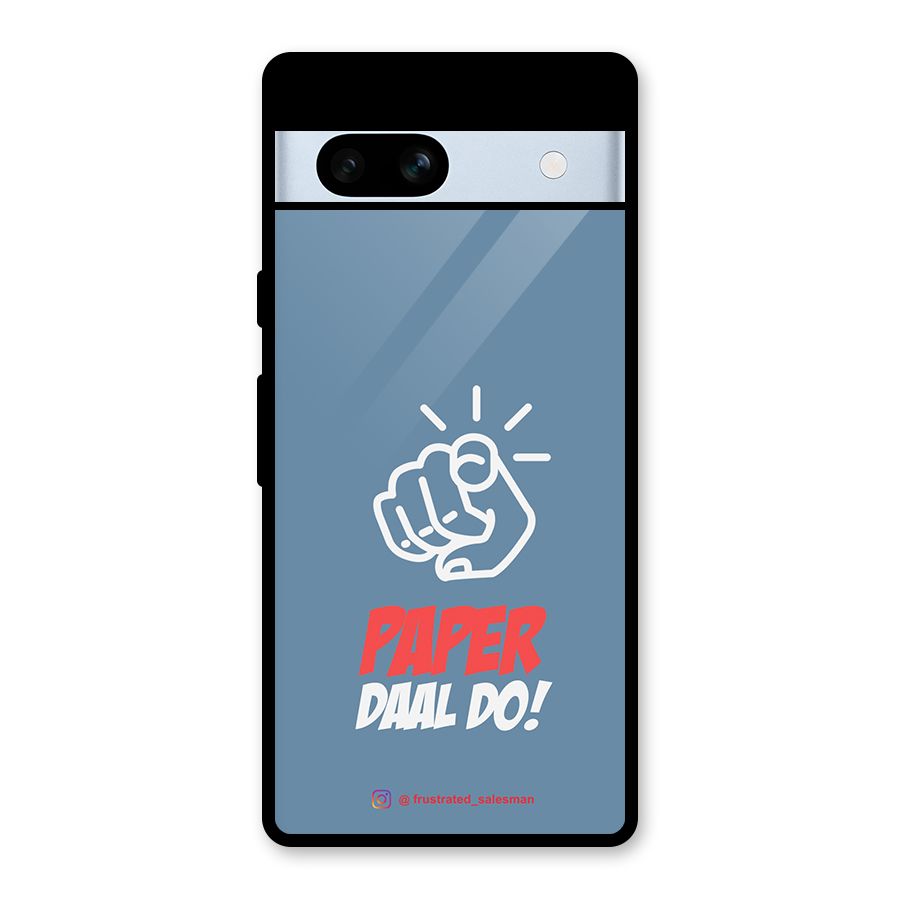 Paper Daal Do SteelBlue Glass Back Case for Google Pixel 7a
