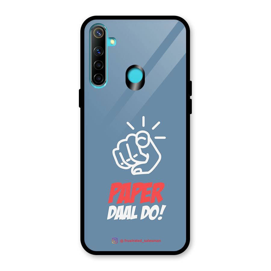 Paper Daal Do SteelBlue Glass Back Case for Realme Narzo 10