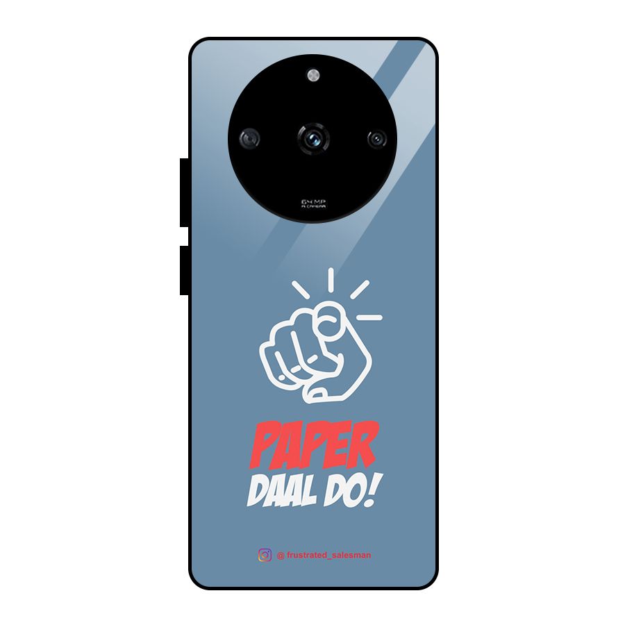 Paper Daal Do SteelBlue Glass Back Case for Realme Narzo 60 5G